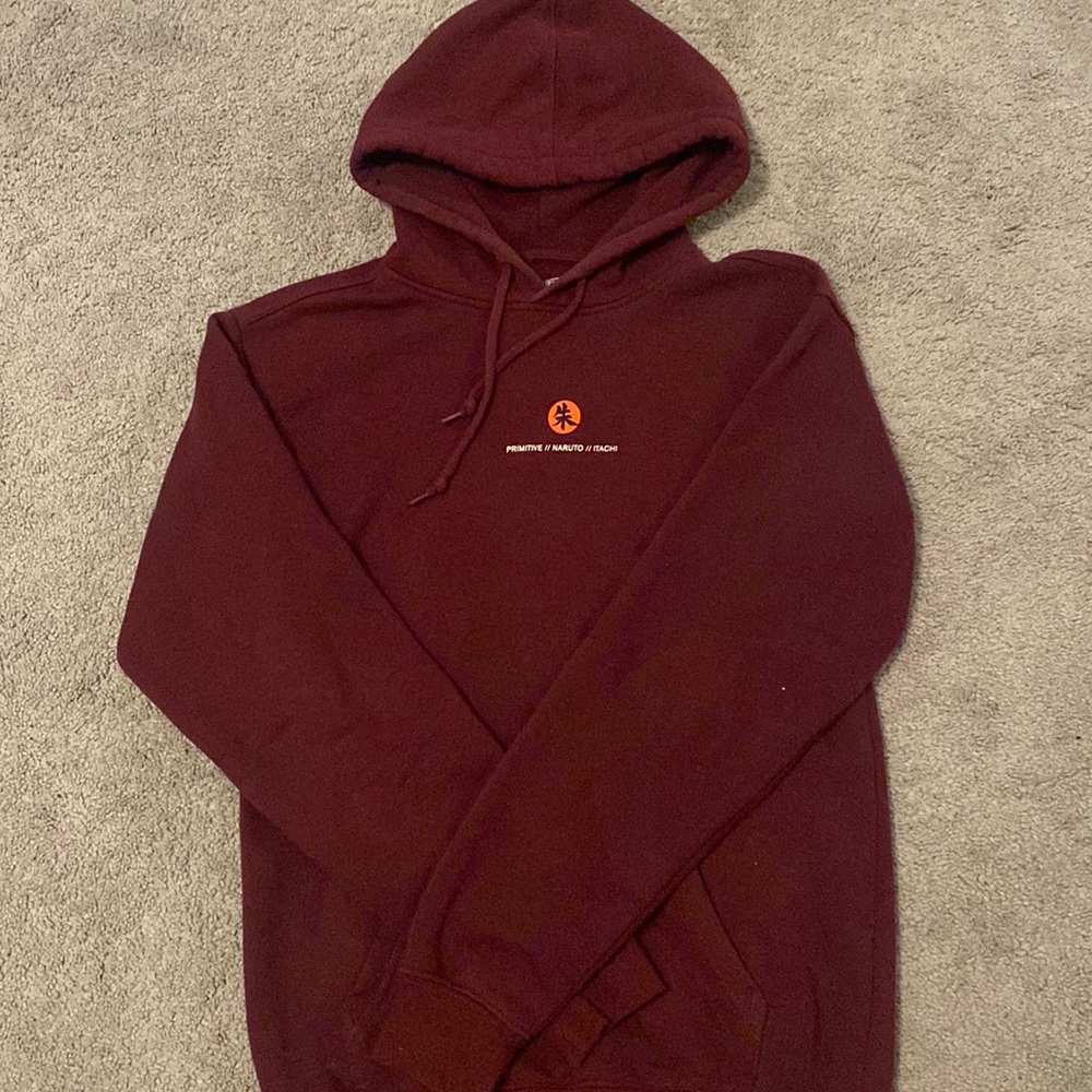 Primitive Itachi Naruto Shippuden size small Maroon hoodie